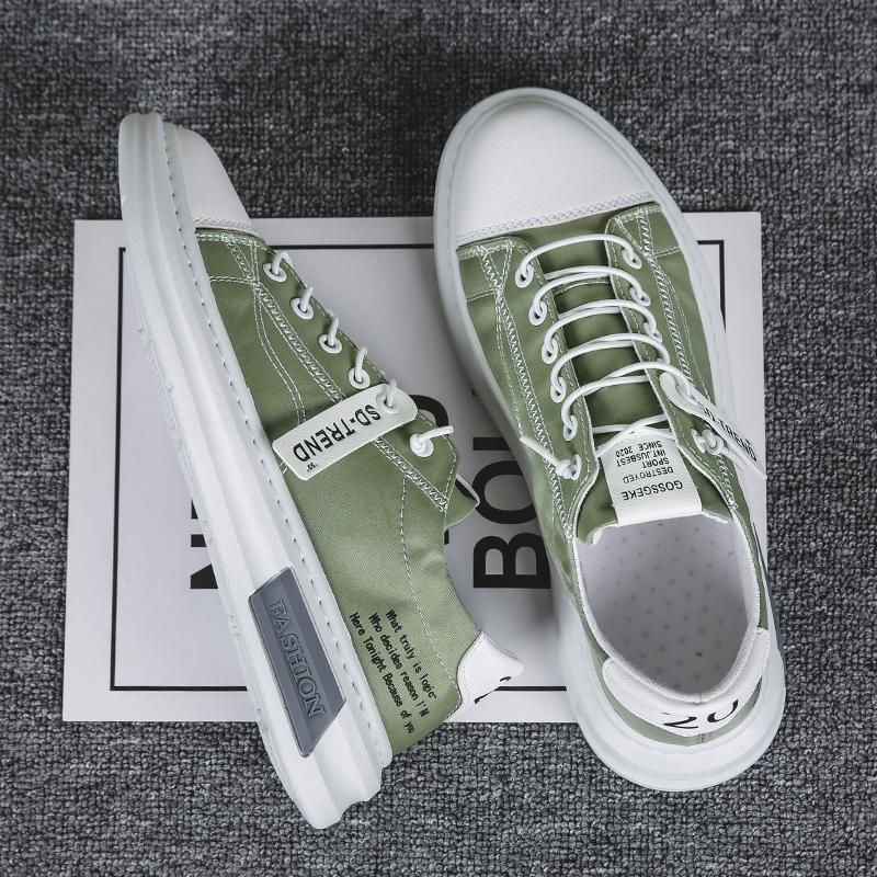 Мужская модная парусиновая обувь Four Seasons Корейская дышащая мягкая подошва Повседневная обувь для сноубординга Студенческая универсальная модная обувь для ходьбы