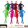 Женский сплошной боди-zentai с руками и ногами для танцевальной одежды и сценических выступлений