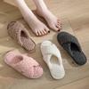 Elegant Hairy Slippers Plush Cross-belt Cotton Slippers Female Home Skin-friendly Plush Cotton Slippers Female Home Shoes Slippers Pink