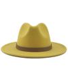 Wide Brim Autumn Trilby Caps Female Male Fashion Top Hat Jazz Cap Winter Panama Hat Vintage Fedoras Men Mafia Hat Felt 56-60CM