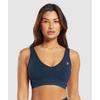 Повседневный бесшовный спортивный бюстгальтер темно-синий B8a4t Ub9p