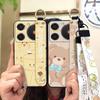 Silicone Wrist Strap Phone Case For ZTE Nubia Music Lanyard Durable Wristband Soft case Ring Anti-knock Cartoon Cute
