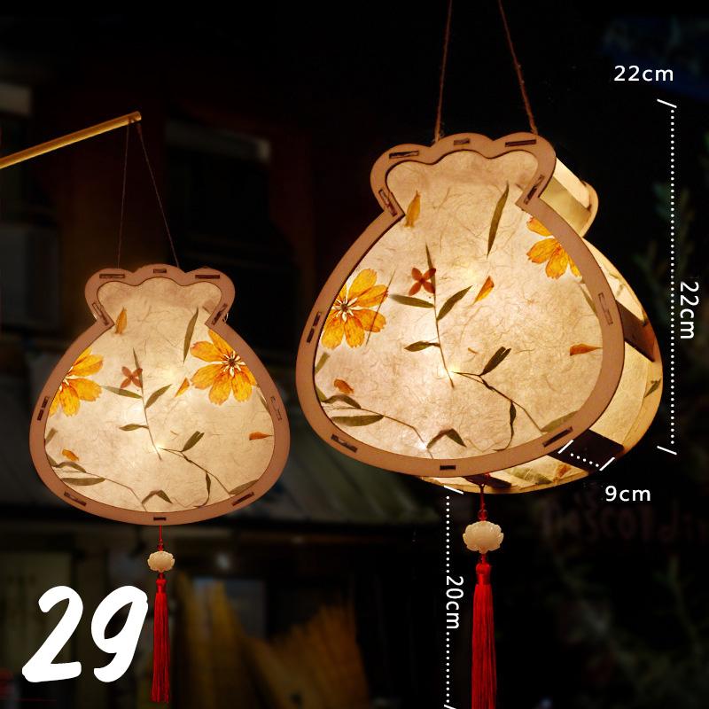 Материал для изготовления фонарей к Празднику середины осени, сделай сам, Портативные китайские дворцовые фонари, Праздник Луны, Заяц, Подсветка, Цветочная лампа, Декор