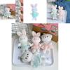 Adorable Plush Rabbit Keychain Soft Pp Cotton Stuffed Animal Cute Hanging Doll