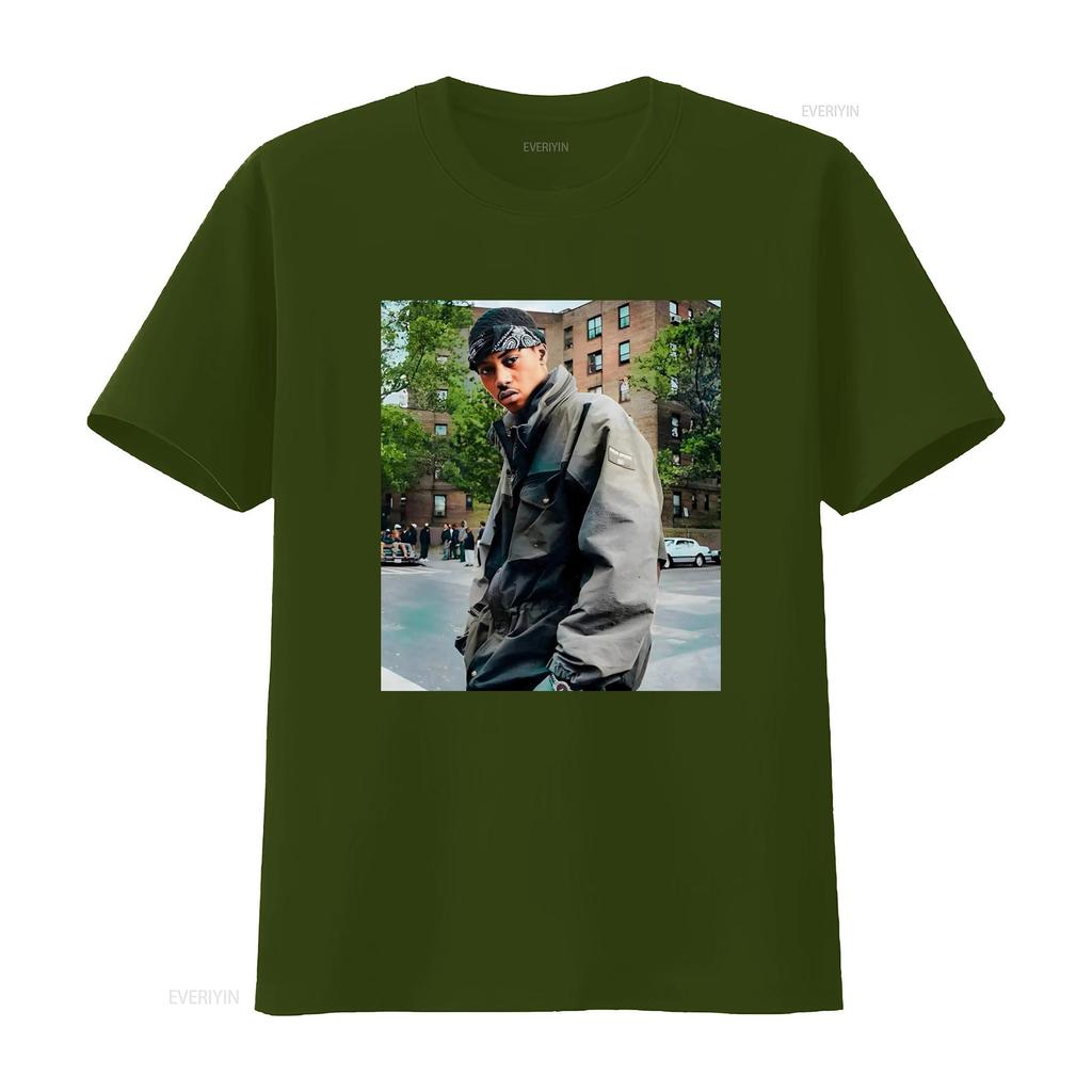 Футболка NAS rap tee 90-х хип-хоп Размер S 5XL Хлопок винтаж Стирка Повседневный уличный стиль Слегка дышащий Топ для повседневной носки
