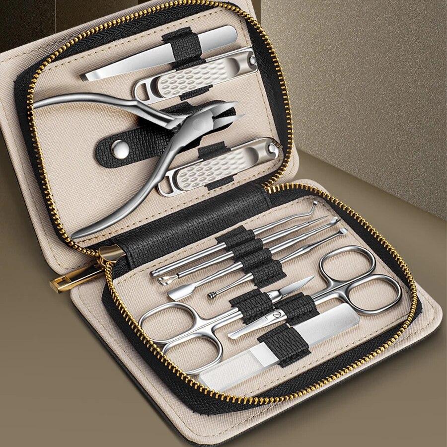 Высококачественные плоскогубцы из нержавеющей стали с орлиным носом, маникюрный инструмент, полный набор триммеров для ногтей и ног, набор кусачек для ногтей