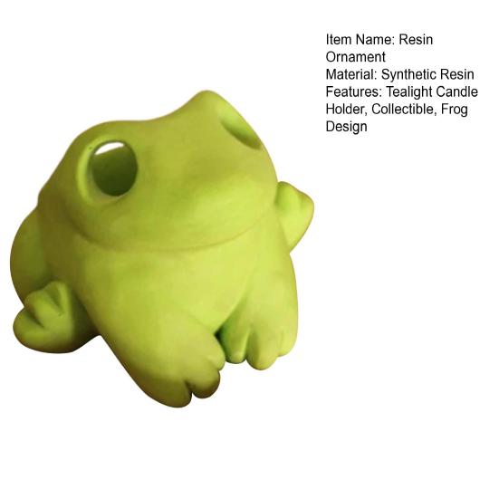 Подсвечник в виде лягушки, статуэтка лягушки из смолы с большими глазами, настольный подсвечник в виде чайной свечи, украшение для вечеринки, стола, прикроватной тумбочки