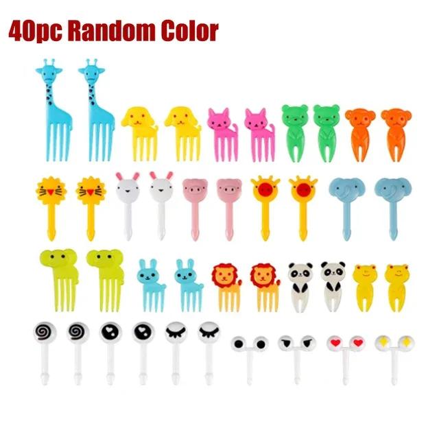 New Animal Fruit Fork Picks Cartoon Animal Food Toothpicks Fruit Food Bento Box Accessories Party Deco Food Grade Plastic