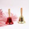 Metal Christmas Hand Call Bell with Wooden Handle Simple Service Dinner Bell for Wedding Party School Office