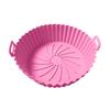 Silicone Air Fryer Liner Round Non-Stick Air Fryer Basket High-temperature Resistant Baking Pan with Oil Drain Grooves