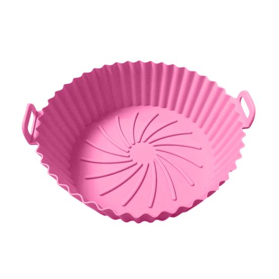 Силиконовый вкладыш для фритюрницы Yousheng, круглая антипригарная корзина для фритюрницы, жаропрочный противень с канавками для слива масла