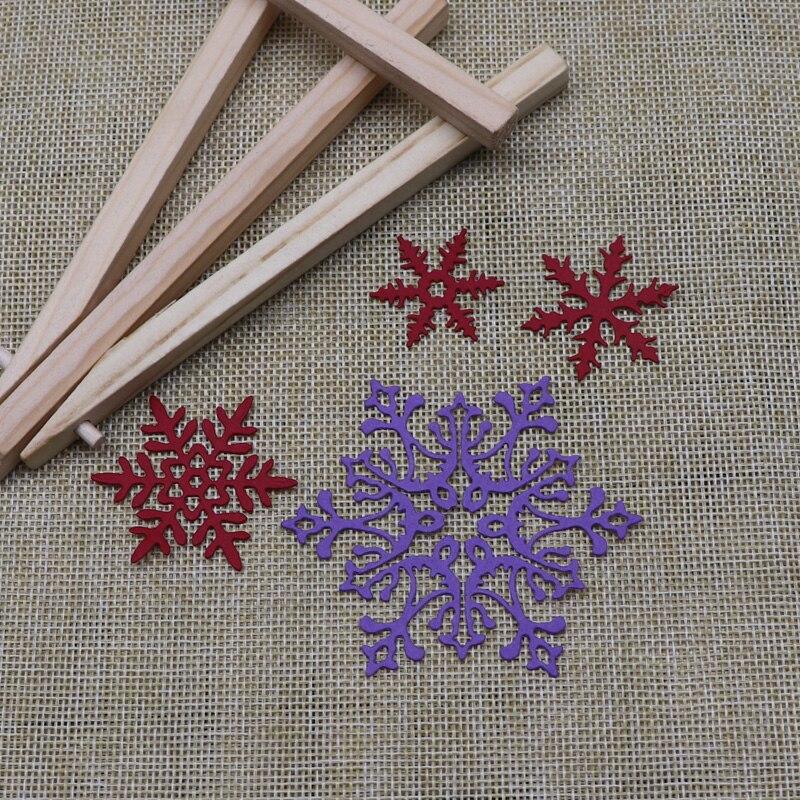 4 шт. Рождественские снежинки Металлические штампы для резки для скрапбукинга DIY открытки трафарет бумага ремесло ручная работа