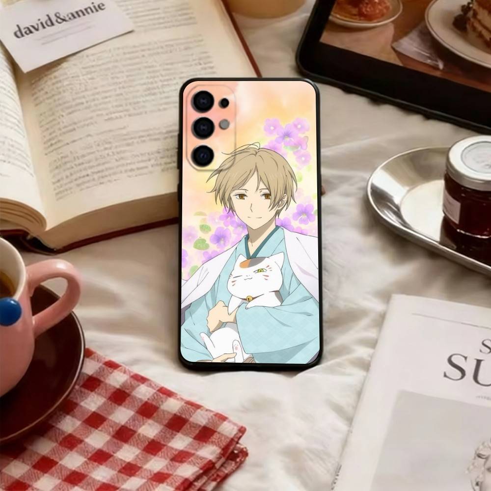 Чехол для телефона Natsume Book of Friends Для Samsung S25, S24, S21, S22, S23, S30, Ultra, S20, Plus, Fe, Мягкий черный чехол