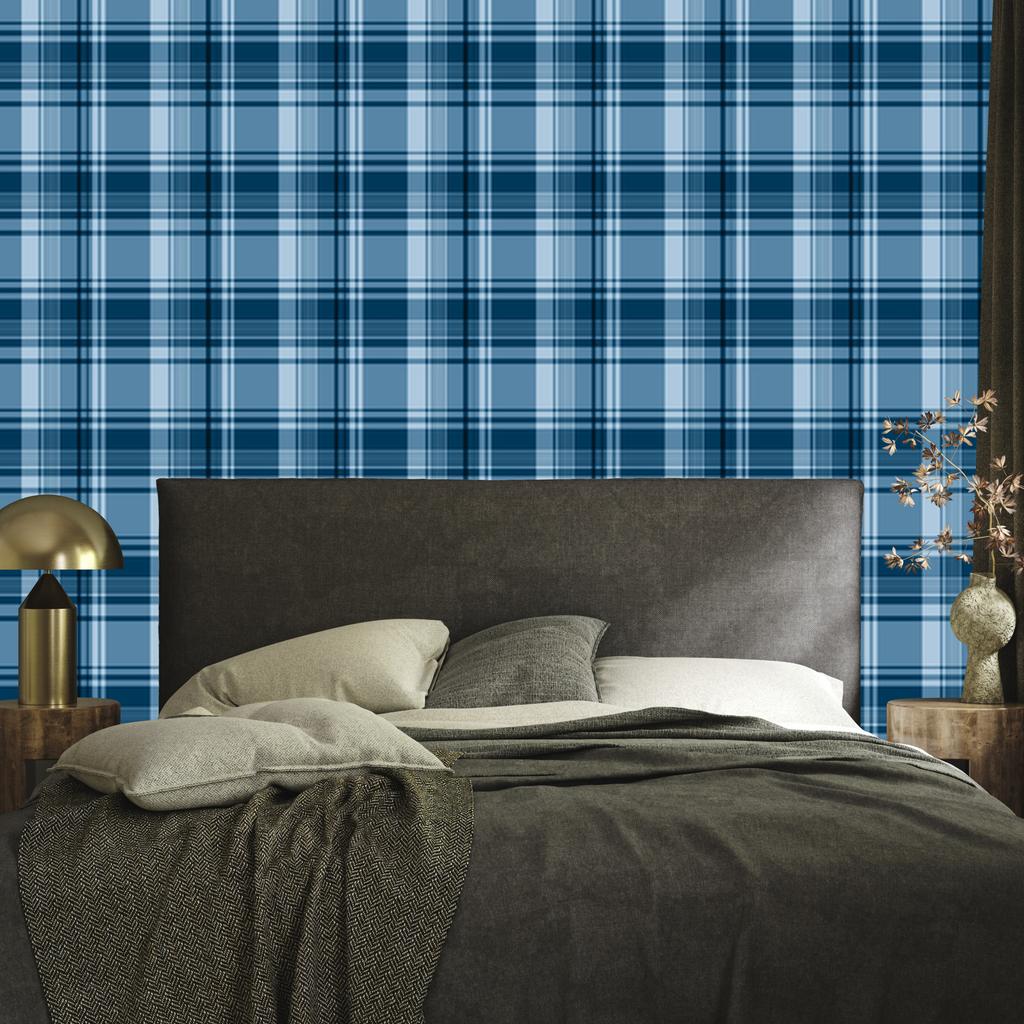 Blue and navy blue checkered wallpaper, blue background 50x1000