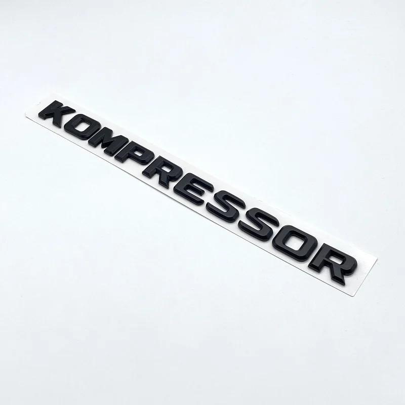 Chrome Black for Mercedes Benz Kompressor Emblem Rear Trunk Badge Lettering Stickers CLK SLK SL CLS ML A B C S R Class Accessori