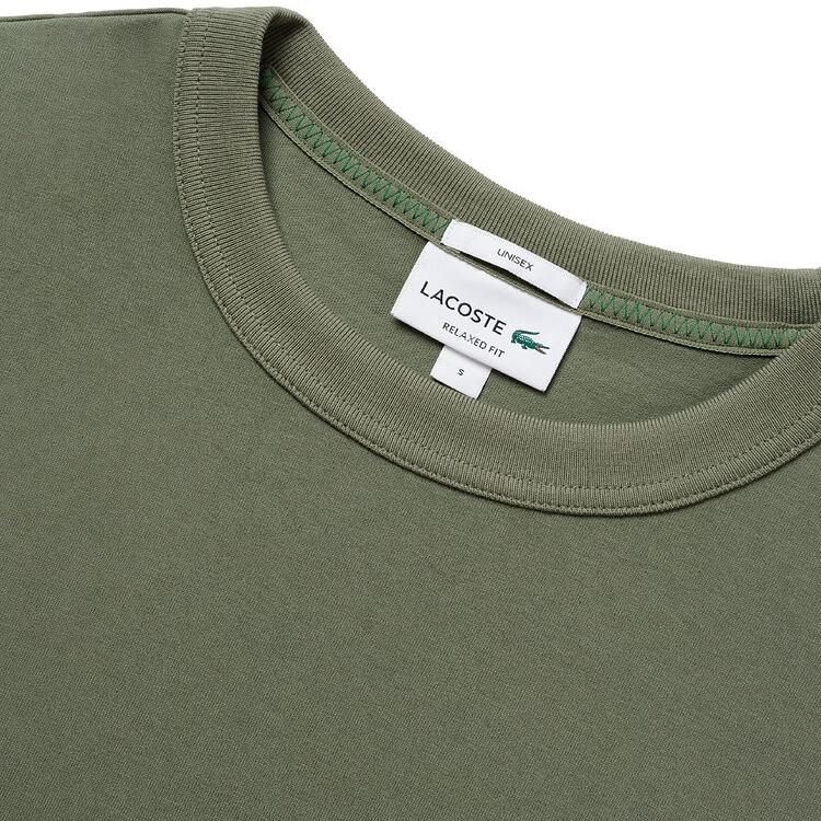 LACOSTE T Shirt Unisex Army Green TH0691-316