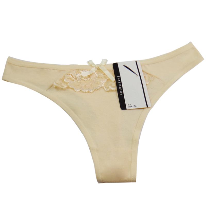 Сексуальные кружевные стринги, хлопковые женские трусики, комплект трусов-стрингов, женские трусы, нижнее белье для девочек, 6 шт./лот