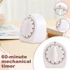 60-minute Mechanical Timer Countdown Kitchen Reminder Student Problem-solving Time Manager Alarm Clock