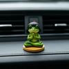 Фигурка лягушки для медитации, статуэтка лягушки из смолы с стрижкой боб, скульптура сидящего животного, украшение для комнаты для йоги, дома, офиса