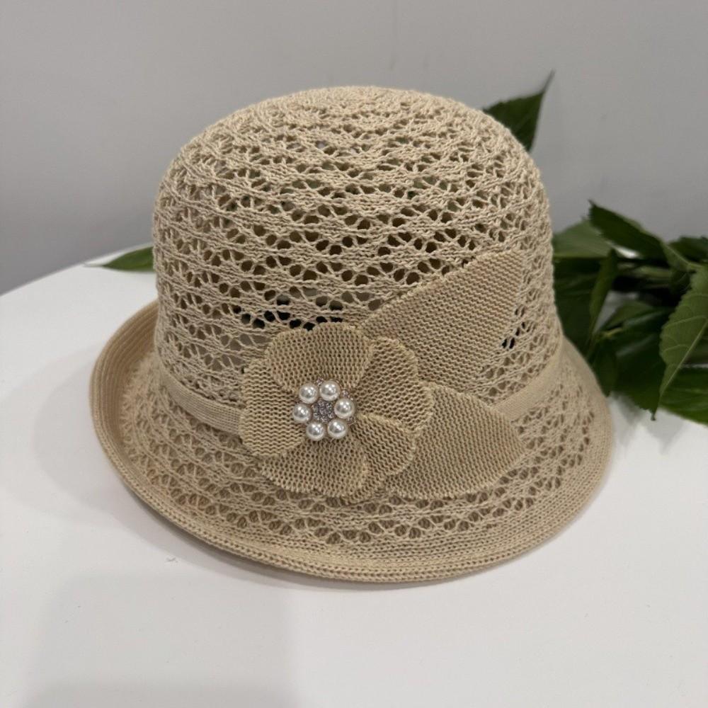 Floral Decoration Mother Flower Bucket Hat Adjustable Rolled-Brim Hat Shopping Gatherings