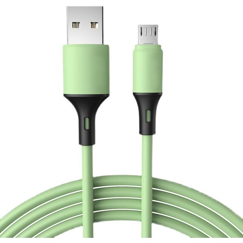 Зарядный кабель Micro USB из жидкого силикона для быстрой зарядки, совместимый с Vivo, Oppo, Huawei, Xiaomi