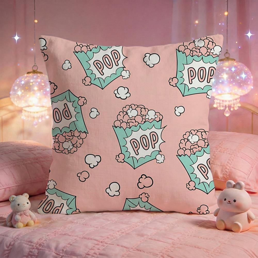 Buttery Popcorn Party Cushion Cover Premium Comfort Reversible Pillow Cove Two in One Design for Any Room Car Interior