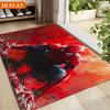 Bath Mat 1pc, Spider for Man Battle Pose, MARVEL Flannel Rectangular Mat, Bathroom Non-slip Entrance Mat, Fun Door Decoration