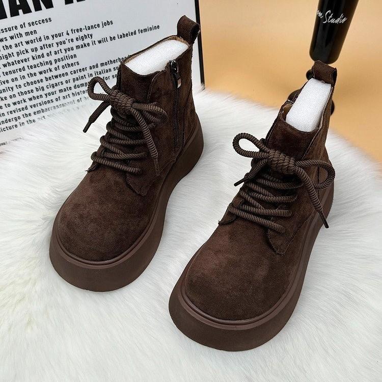 Fashion Women's Winter New  Increased Height Thickened Warm Simple Comfortable Short Boots Anti Slip Wear-resistant Women's Shoes