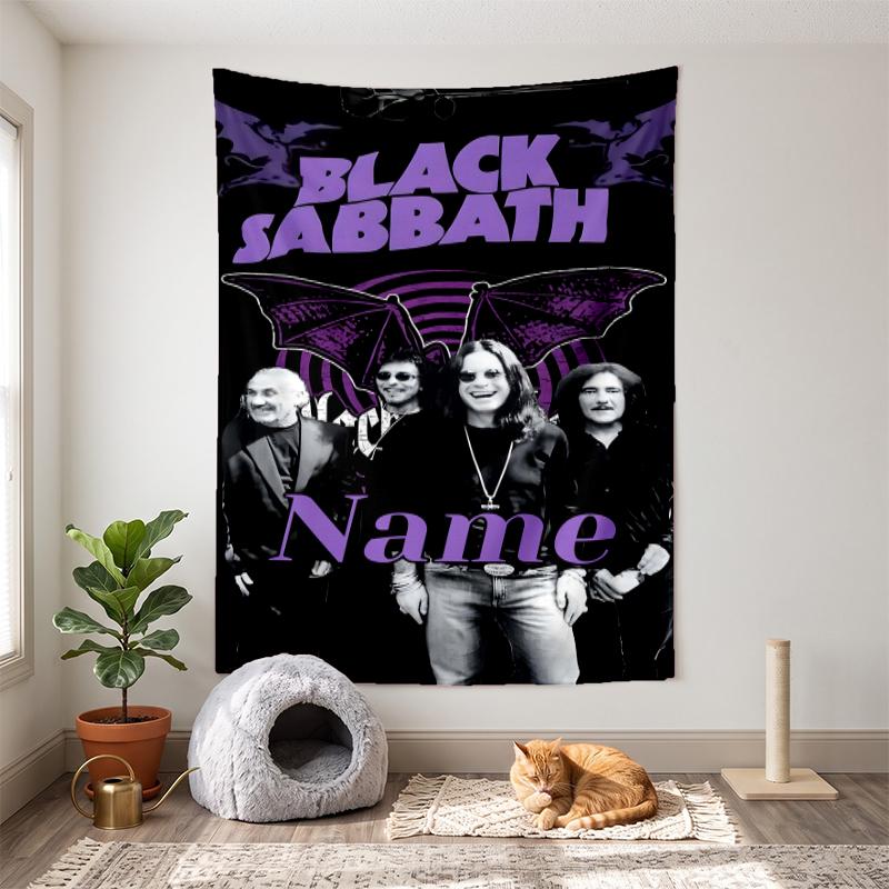 Ozzy Osbourne (1) Tapiz de pared decorativo con nombre personalizable, opción ideal para la decoración de paredes en dormitorios, salas de estar, residencias estudiantiles y el hogar