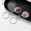 1/4 шт. Сохраните Америку великой снова, брелок в форме креста Богини с узором флага США, металлический брелок для политических энтузиастов