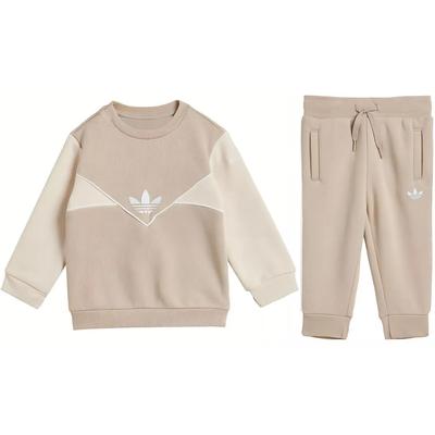Casual Sportswear ADICOLOR CREW SET Light Khaki Infant Toddler (Unisex) Casual Sportswear Sets IJ9834