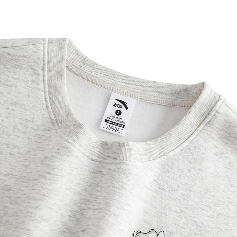 Anta Autumn Casual Versatile Hoodie Women Tops Gray 962548712-3