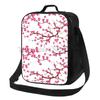 Сумка для обеда с изображением японской вишни Sakura, с ремнем на плечо, переносная термосумка Bento для работы, путешествий, пикников