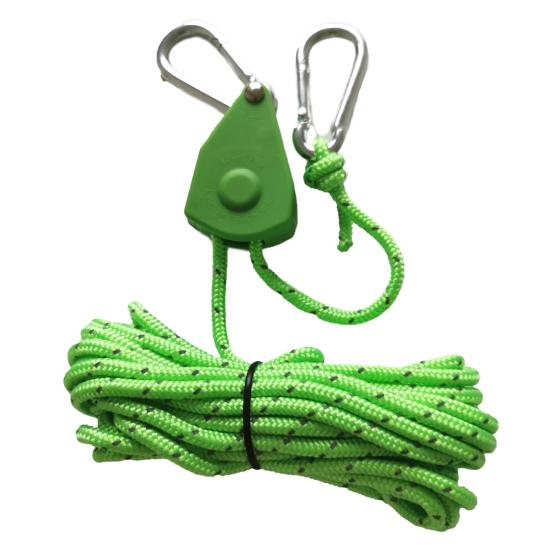 Вешалка для веревки с навесом для кемпинга Высокопрочная ветрозащитная веревка Регулируемая свободная конструкция Вешалка с зажимом для ветровой веревки с карабином для освещения палатки