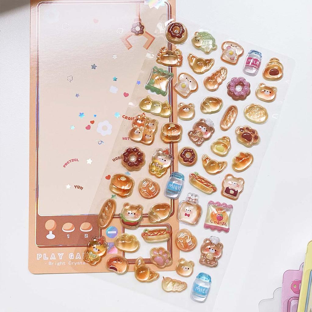 Креативные 3D-рельефные наклейки Candy Ghost Rabbit Drop Diy Diary Scrapbooking Канцелярские наклейки Decor Cute Aesthetic Stickers