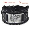 Vintage Viking Braided for Men Celtic Wolf Head Bangle Classic Animal Motifs On The Hand Accessories