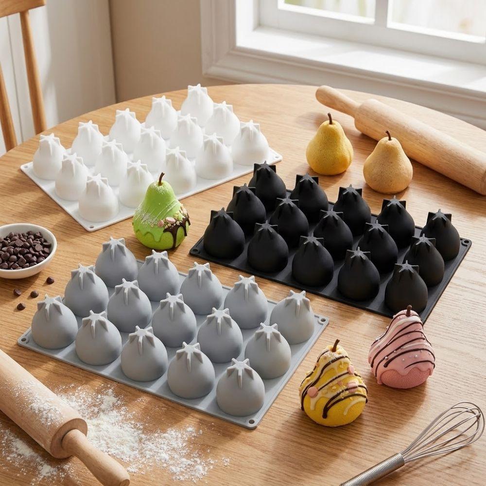 Fruits Shape 3D Pear Silicone Mold Heat-Resistant French Dessert Molds Baking Supplies