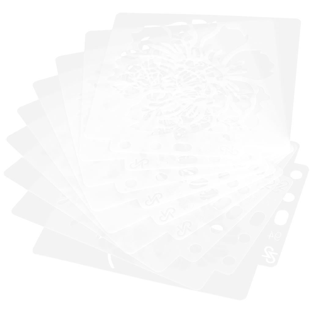 9Pcs Mandala Template Painting Drawing Stencils Making Mold Art Craft Supplies