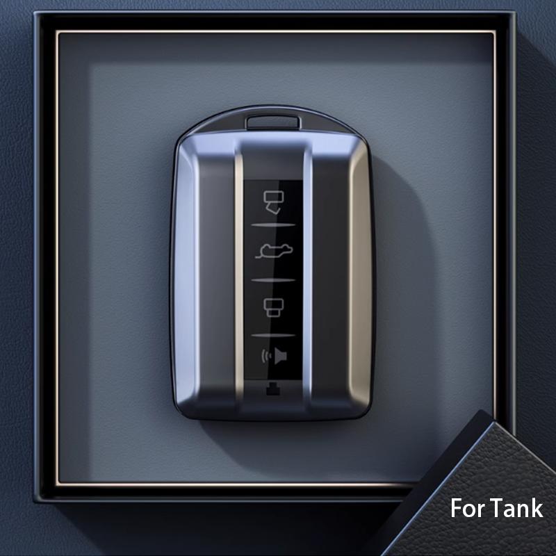 Титаново-серый Для Great Wall Gwm Wey Tank 300 400 500 700 Tank300 Умный Чехол для Брелока Автомобильного Ключа Держатель Брелока Аксессуары