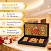 Pavitra Uphaar Подарочная коробка для пуджи Siddhivinayak с золотой дией, священными мантрами и божественными изображениями | Религиозный подарок для домашнего храма