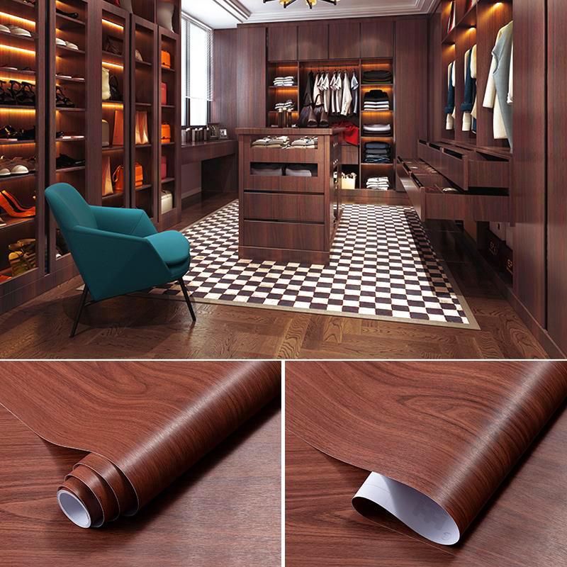 33 Choices Wood Grain Home Decor Films PVC Wood Pattern Waterproof Stickers Self-adhesive Doors Cabinet Modern Furnitures Wall Decoration