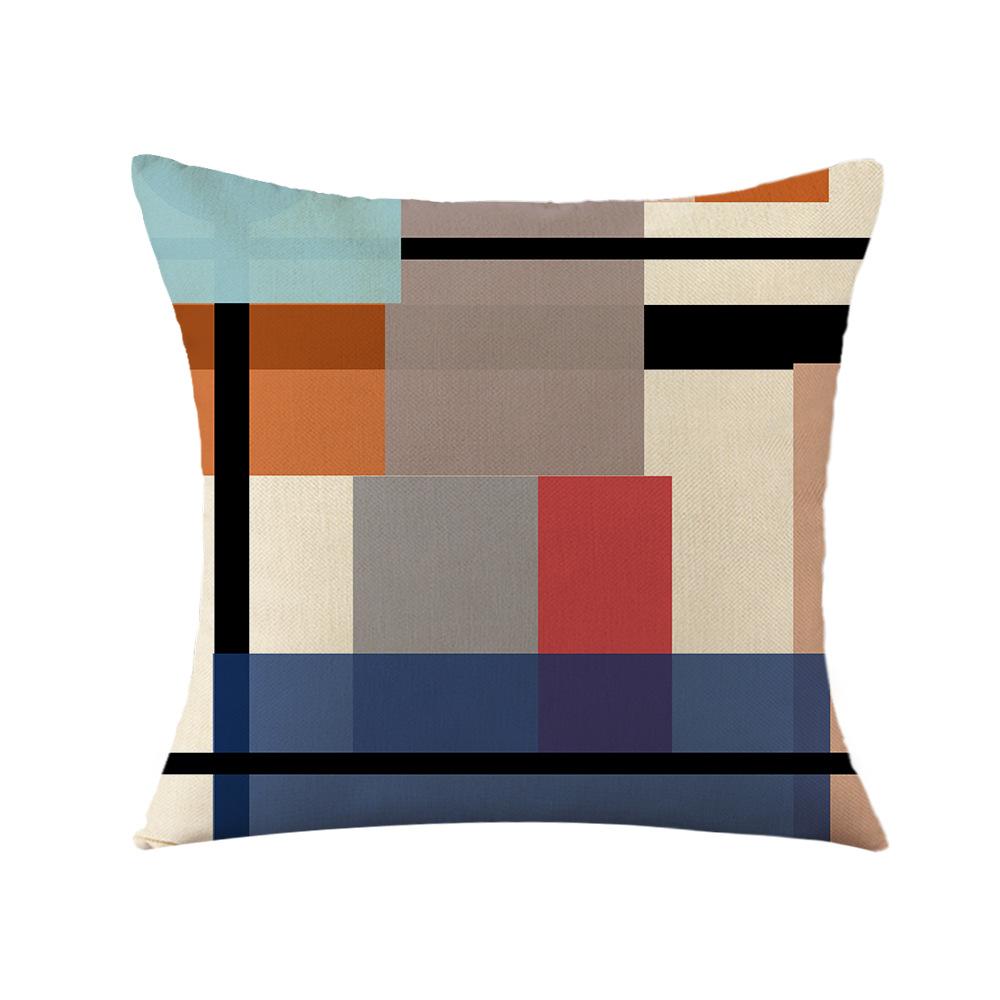 Геометрическая красная наволочка Офисная подушка Подушка для дивана Прикроватная подушка-спинка Наволочка