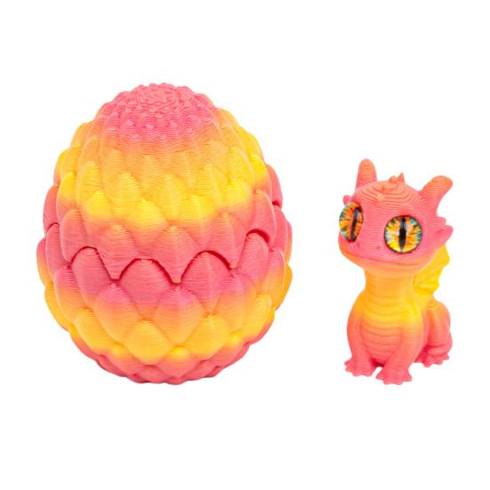 3D Printed Dragon Egg Figurine Mini Dragon Egg Statue Miniature Dragon Egg with Dragon Inside Desktop Decoration Ornament