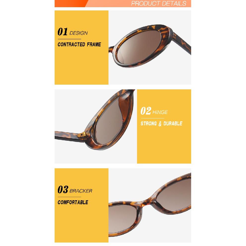 2023 New Retro Oval Small Frame Sunglasses Jelly Color Jelly Color Lents Women Fashion Gothic Trending Streetwear Sun