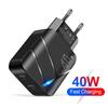 Быстрое зарядное устройство PD40W для Huawei и Apple iPhone Pro - Стандарт EU/UK, Интеллектуальная совместимость.