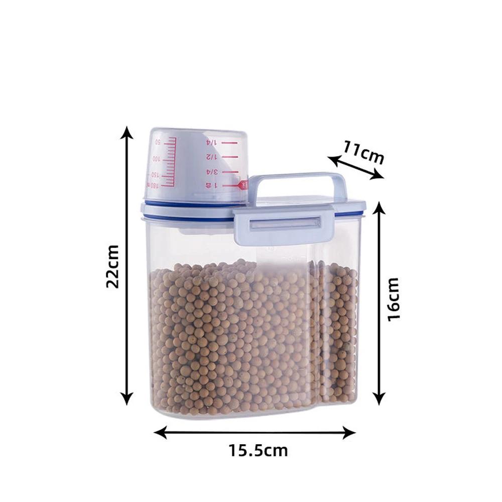 Dog Food Storage Bucket Pet Food Grain Storage Tank Kitchen Storage Rice Box Cat Food Grain Sealed Jar Dog Cat Accessories