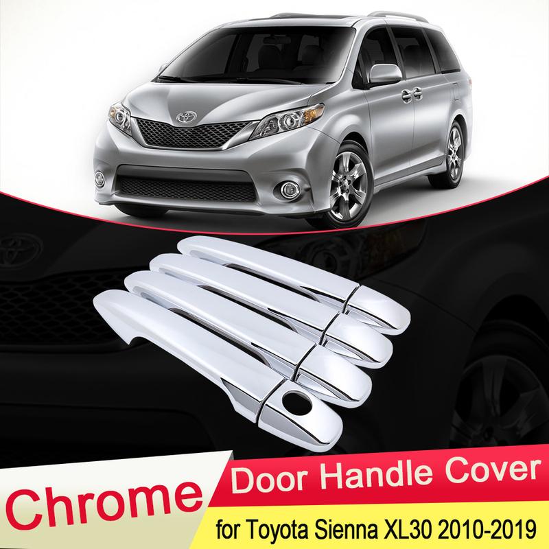 for Toyota Sienna XL30 2010 2011 2012 2013 2014 2015 2016 2017 2018 Chrome Door Handle Cover Trim Car Stickers Accessories