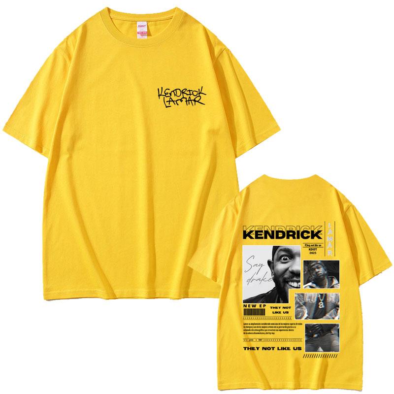 Rapper Kendrick Lamar They Not Like Us 2025 Merch Tshirt Male Vintage Casual T Shirts Unisex Women Fashion Hip Hop Cool Streetwear