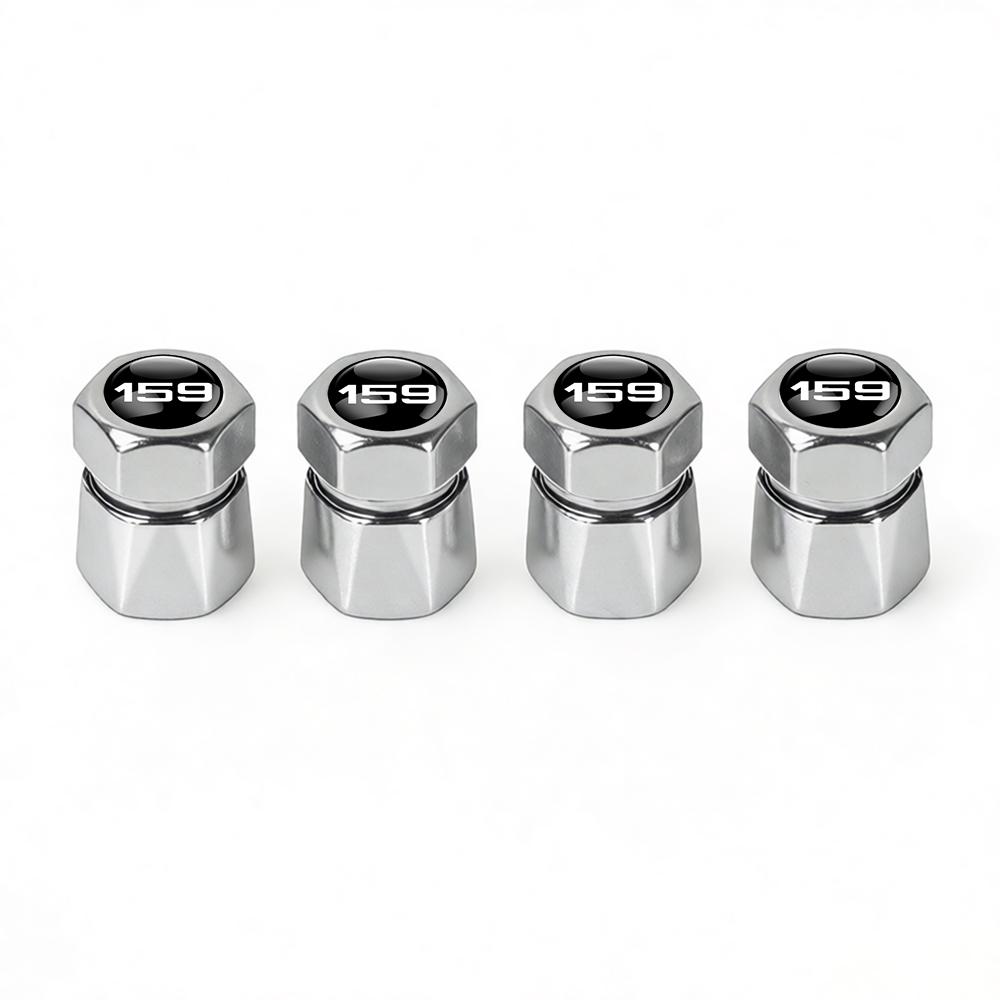 4Pcs Aluminum Car Tire Valve Caps Diamond Tyre Valve Airtight Cover Waterproof Dust For Alfa Romeo Giulietta GT 159 AutomobilesZL6