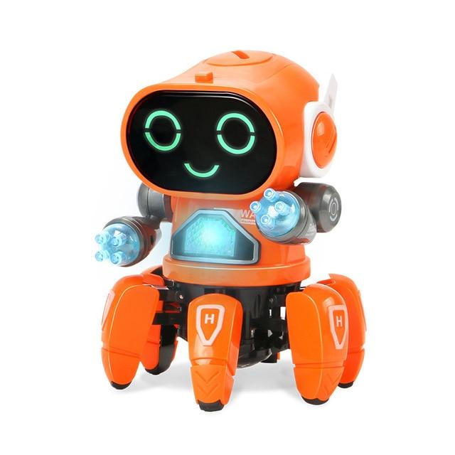 Dance Robot Electric Pet Musical Shining Toys 6 Claws Octopus Robot Educational Interactive Toys Children'sToy Gift Digital Pet
